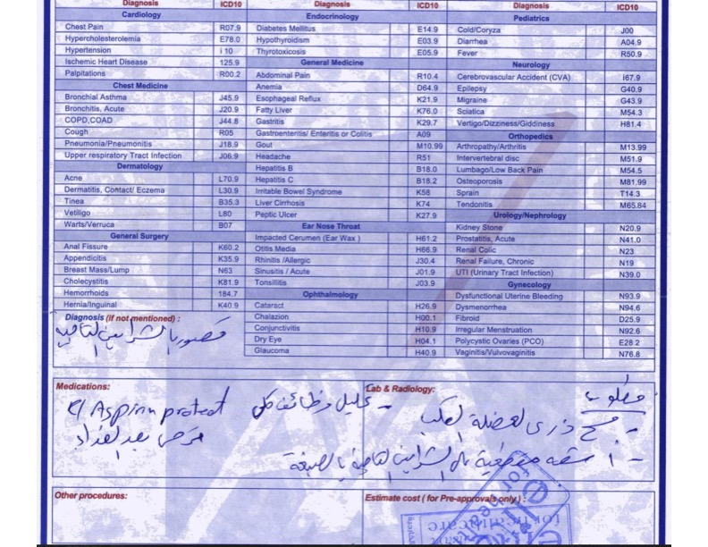 Healthcare document example